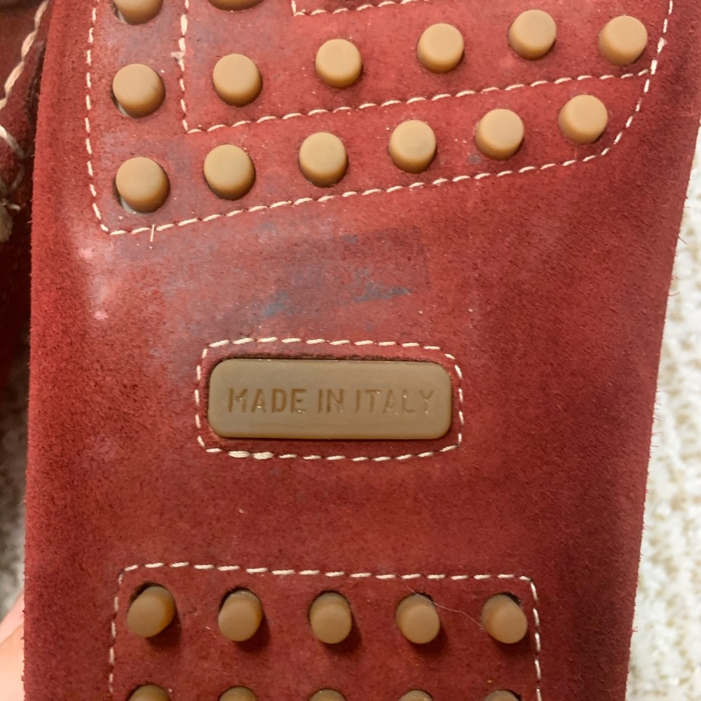 10 red suede loafers faconnable - Picture 9 of 9